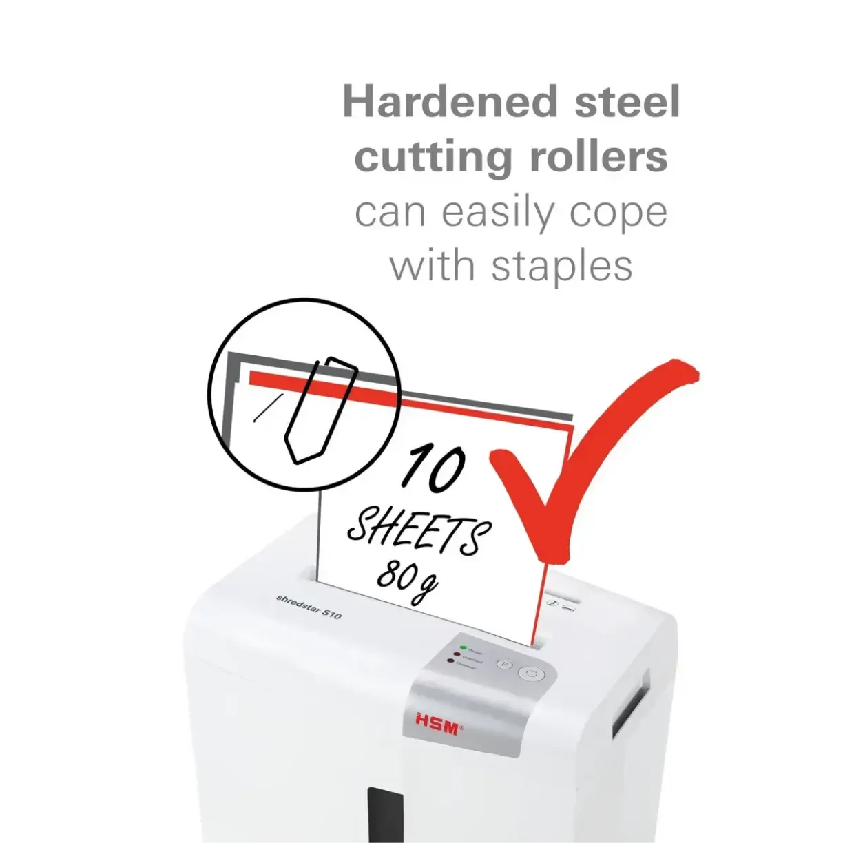 Makulator strimmel - HSM Shredstar S10 6 mm - 10 ark