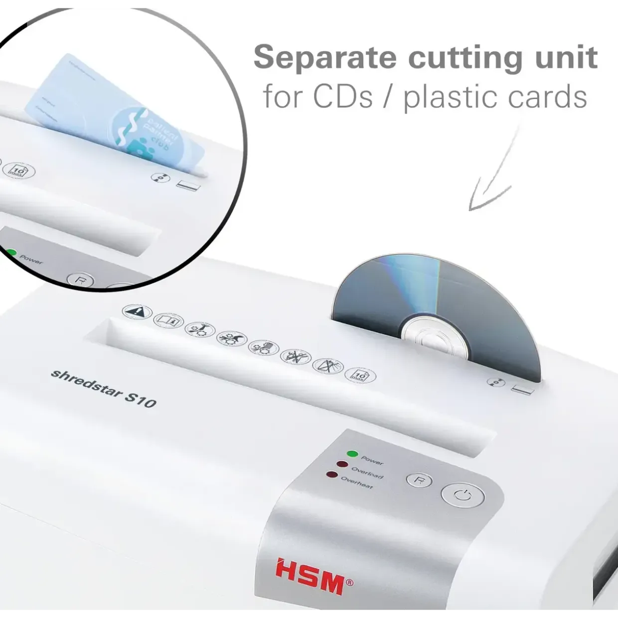 Makulator strimmel - HSM Shredstar S10 6 mm - 10 ark