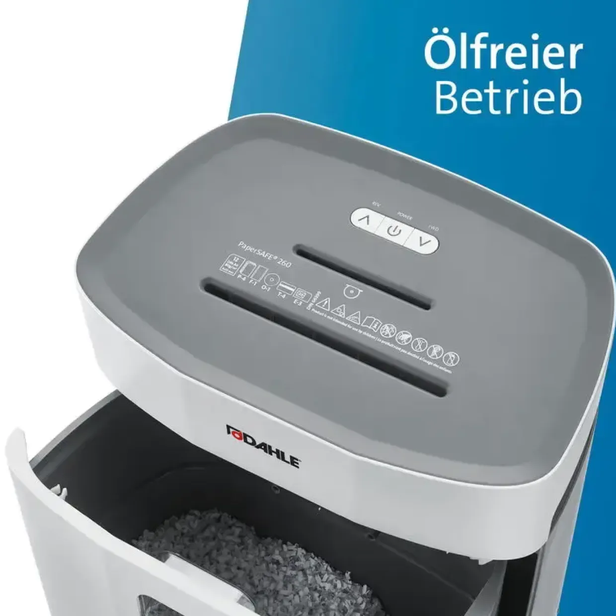 Makuleringsmaskine, Dahle PaperSAFE PS 380, 25 L, grå