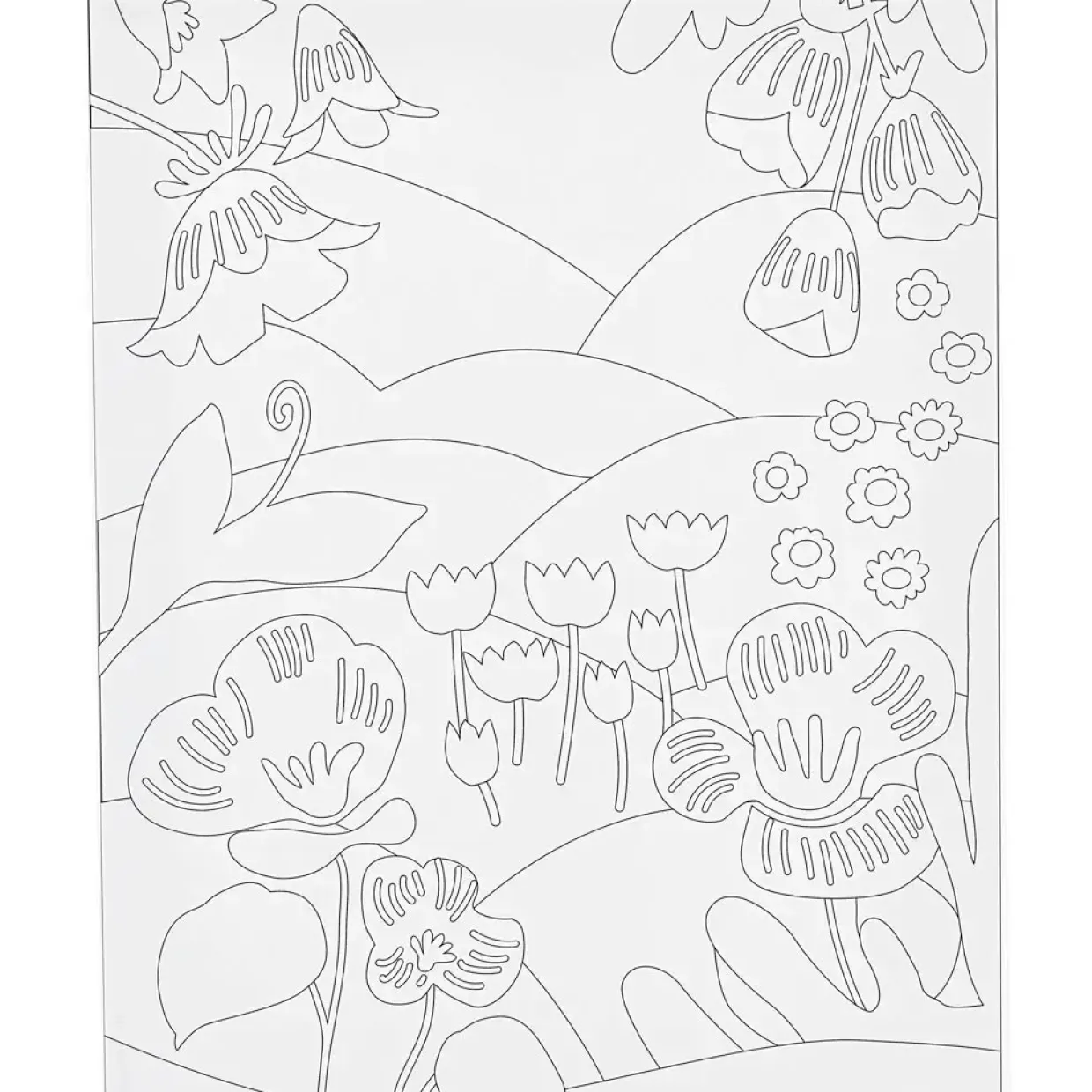 Malerlærred med print, Blomsterlandskab, D: 1,6 cm, str. 24x30 cm, 360 g - 1 stk