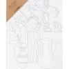 Malerlærred med print, Blomster stilleben, D: 1,6 cm, str. 24x30 cm, 360 g - 1 stk