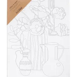 Malerlærred med print, Blomster stilleben, D: 1,6 cm, str. 24x30 cm, 360 g - 1 stk