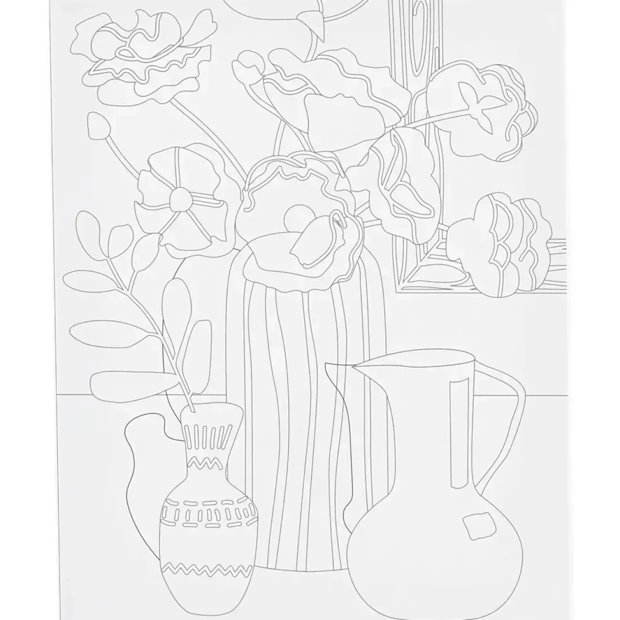 Malerlærred med print, Blomster stilleben, D: 1,6 cm, str. 24x30 cm, 360 g - 1 stk
