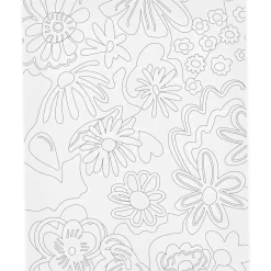 Malerlærred med print, Blomster, D: 1,6 cm, str. 24x30 cm, 360 g - 1 stk