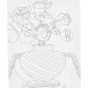 Malerlærred med print, Buket i vase, D: 1,6 cm, str. 24x30 cm, 360 g - 1 stk