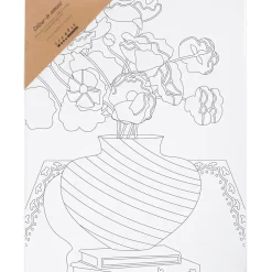 Malerlærred med print, Buket i vase, D: 1,6 cm, str. 24x30 cm, 360 g - 1 stk