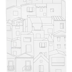 Malerlærred med print, By, D: 1,6 cm, str. 24x30 cm, 360 g - 1 stk