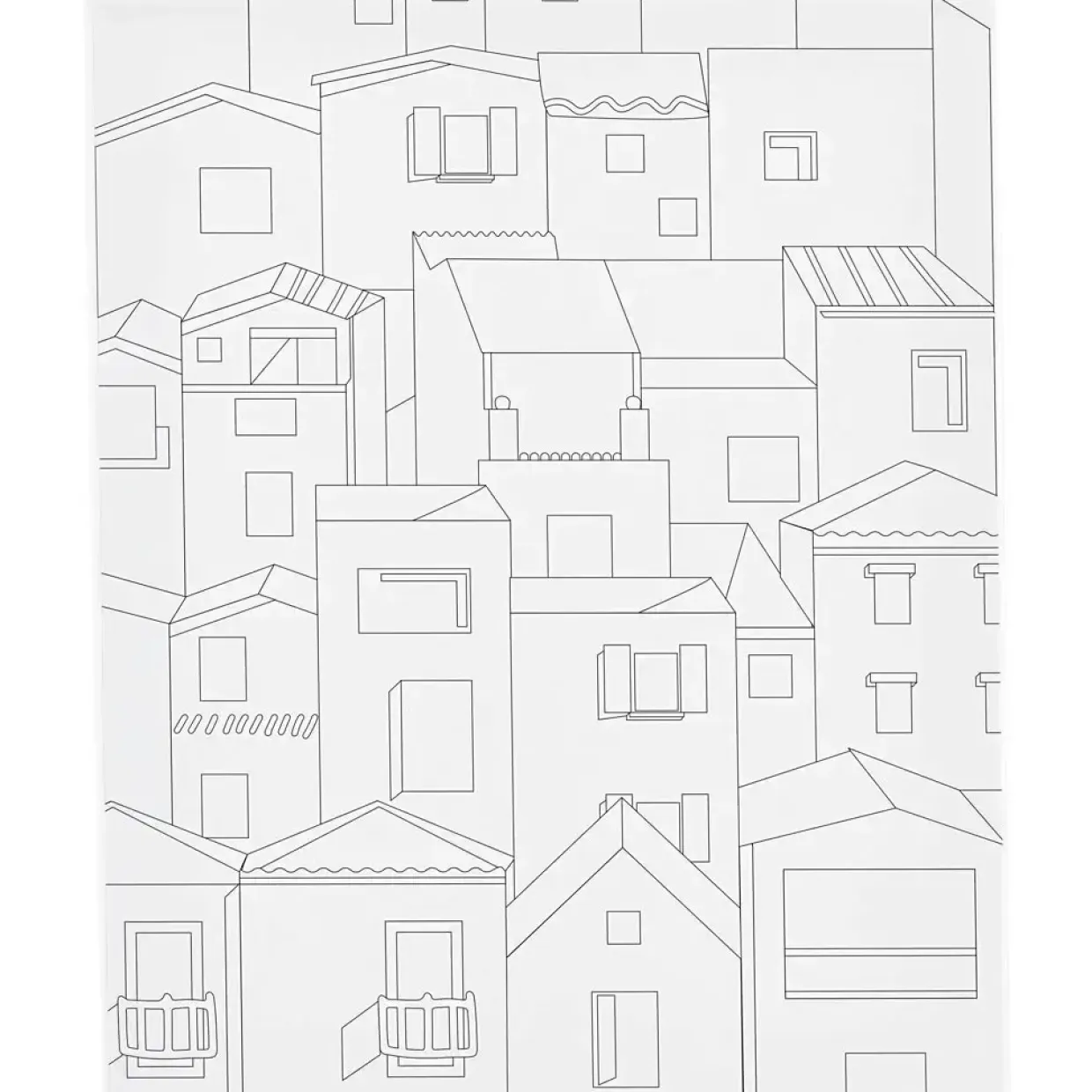 Malerlærred med print, By, D: 1,6 cm, str. 24x30 cm, 360 g - 1 stk