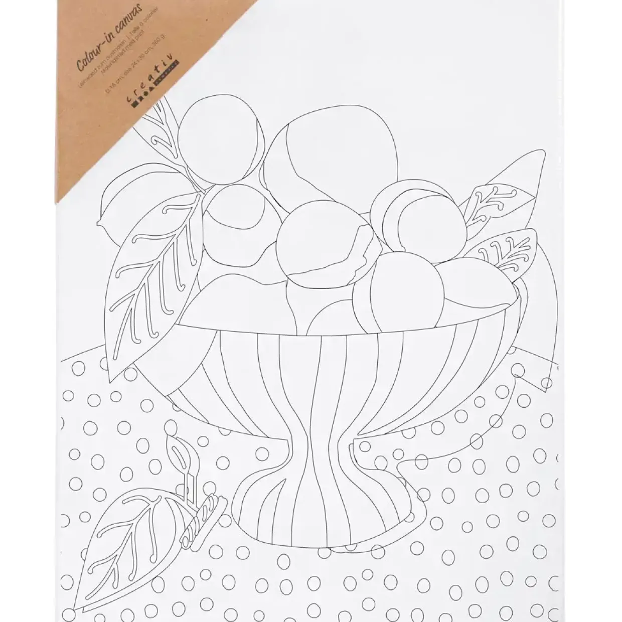 Malerlærred med print, Frugtskål, D: 1,6 cm, str. 24x30 cm, 360 g - 1 stk