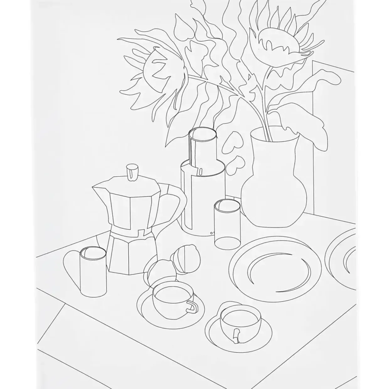 Malerlærred med print, Morgenbord, D: 1,6 cm, str. 24x30 cm, 360 g - 1 stk