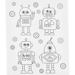 Malerlærred med print, Robotter , D: 1,6 cm, str. 24x30 cm, 360 g - 1 stk