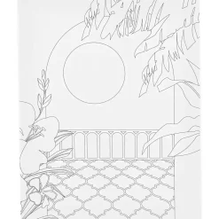 Malerlærred med print, Solrig balkon , D: 1,6 cm, str. 24x30 cm, 360 g - 1 stk