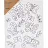 Malerlærred med print, Sommerfugle, D: 1,6 cm, str. 24x30 cm, 360 g - 1 stk