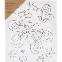 Malerlærred med print, Stor sommerfugl, D: 1,6 cm, str. 24x30 cm, 360 g - 1 stk