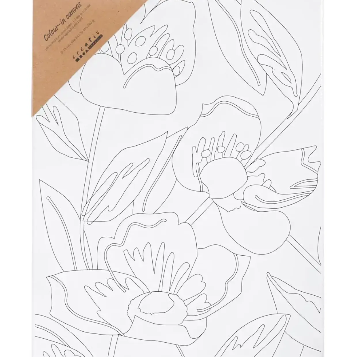 Malerlærred med print, Valmuer, D: 1,6 cm, str. 24x30 cm, 360 g - 1 stk