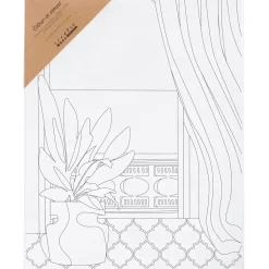 Malerlærred med print, Vindue, D: 1,6 cm, str. 24x30 cm, 360 g - 1 stk