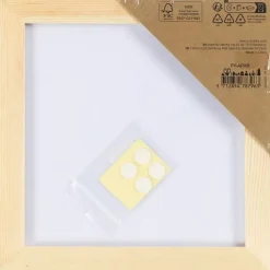 Malerplade med træramme, str. 15,8x15,8 cm, 280 g, hvid, 1 stk.