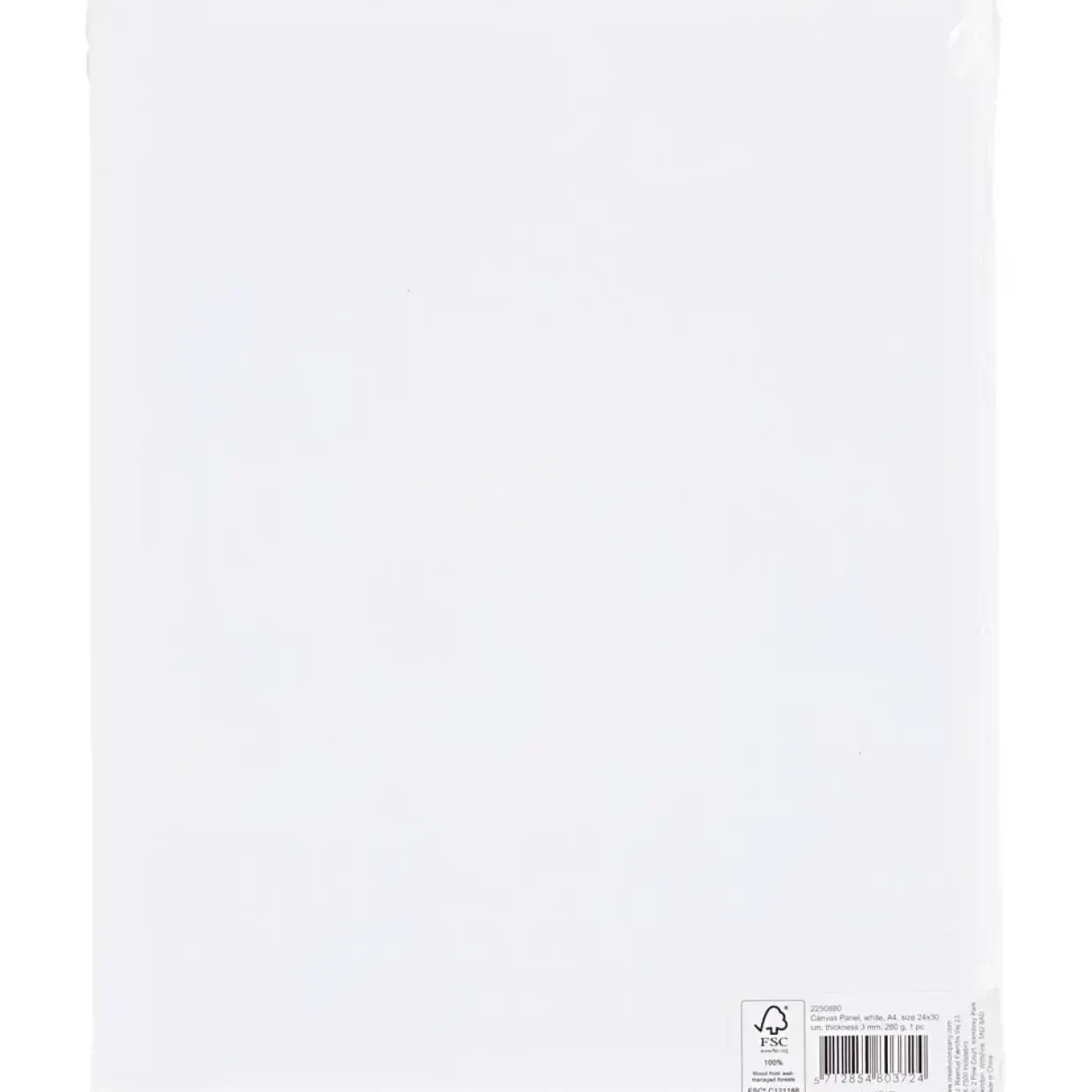 Malerplade, str. 24x30 cm, tykkelse 3 mm, 280 g, hvid, 1 stk.