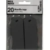 Manilamærker - Sort 3x8 cm 220 g - 20 stk