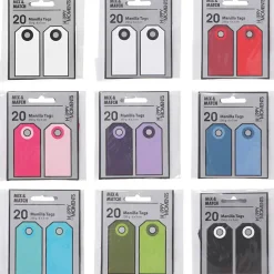 Manillamærker str. 6x3 cm 250 g ass. farver - 30 pk