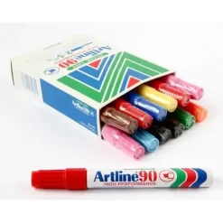 Marker Artline 90 5.0 assorteret farver - Køb minimum 12 stk.