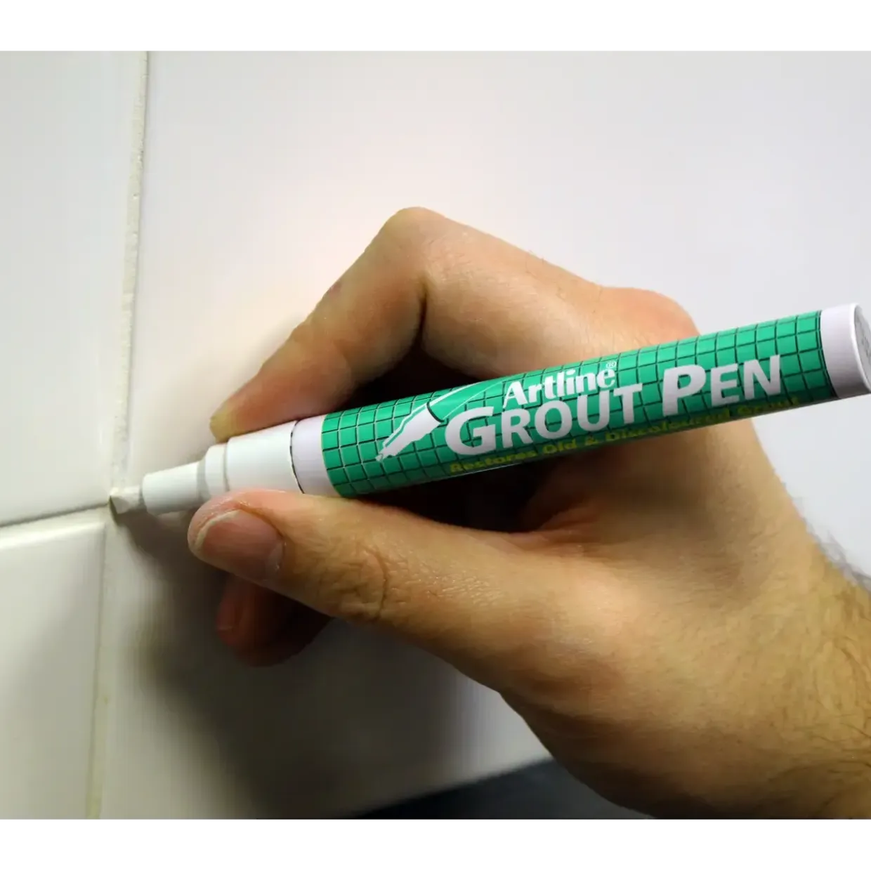 Marker Artline 419 Grout Pen hvid 1/Blister