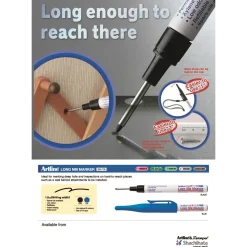 Marker Artline 710 Long Nib blå - Køb minimum 12 stk.