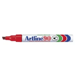 Marker Artline 90 - Permanent rød 2-5 mm firkantet spids - 12 stk