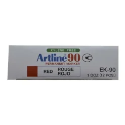 Marker Artline 90 - Permanent rød 2-5 mm firkantet spids - 12 stk