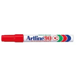 Marker Artline 90 - Permanent rød 2-5 mm firkantet spids - 12 stk
