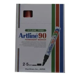 Marker Artline 90 - Permanent rød 2-5 mm firkantet spids - 12 stk