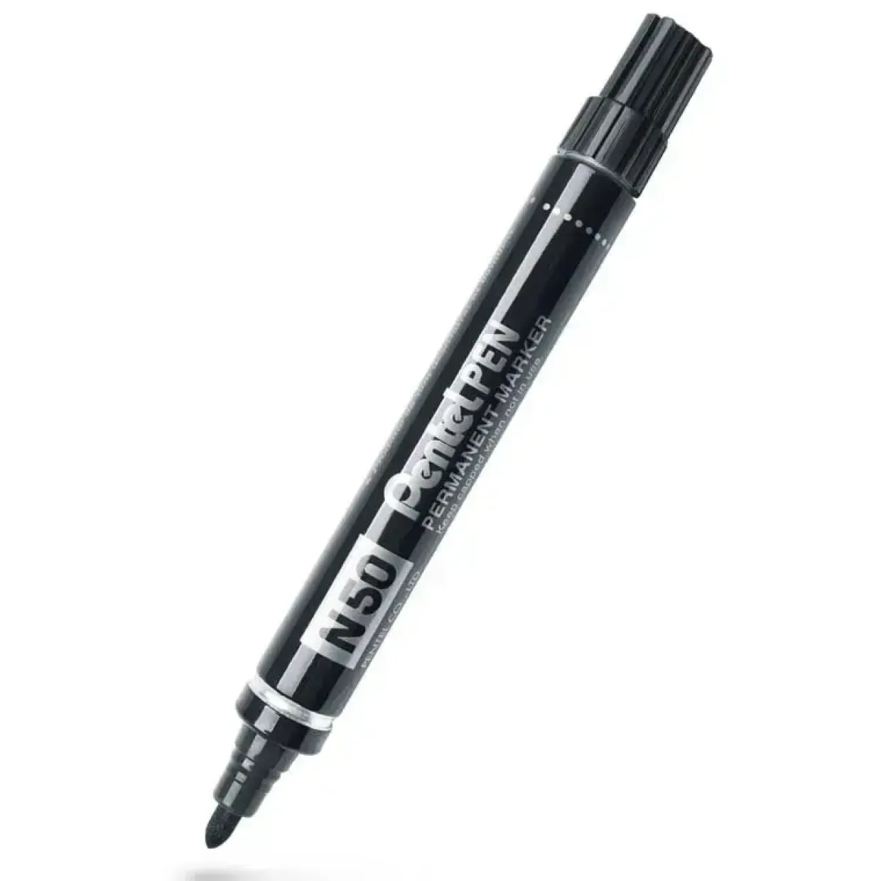 Marker, Pentel, N50-AE, permanent, Sort pakke a 12 stk - 12 stk