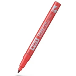 Marker, Pentel, N50S-B, permanent, Rød, pakke a 12 stk - 12 stk