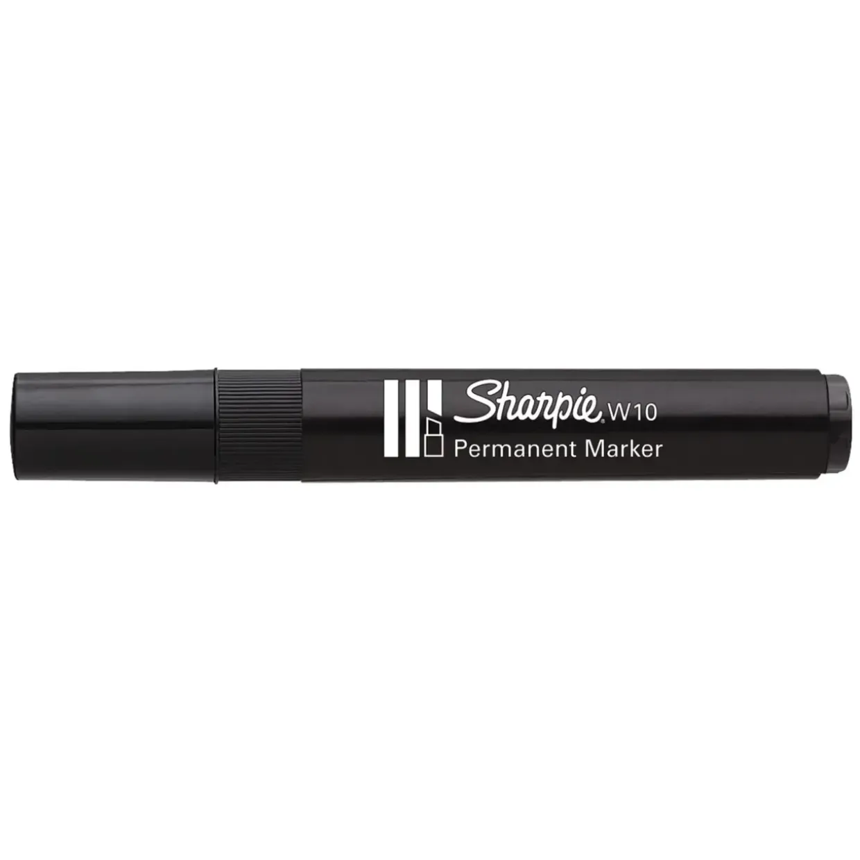 Marker Sharpie Permanent W10 skrå 1,5-5mm sort - Køb minimum 12 stk.