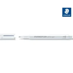 Marker - Staedtler 8323 - Hvid - Vandbaseret - Rund spids 1-2 mm - 10 stk