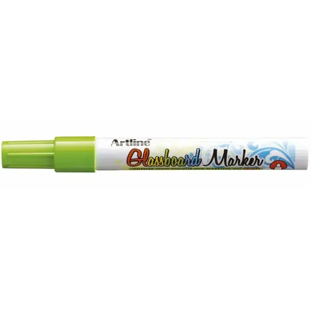 Marker til glastavler - Artline Glassboard EPG4 fluorescerende grøn 2 mm skrivehoved - 12 stk
