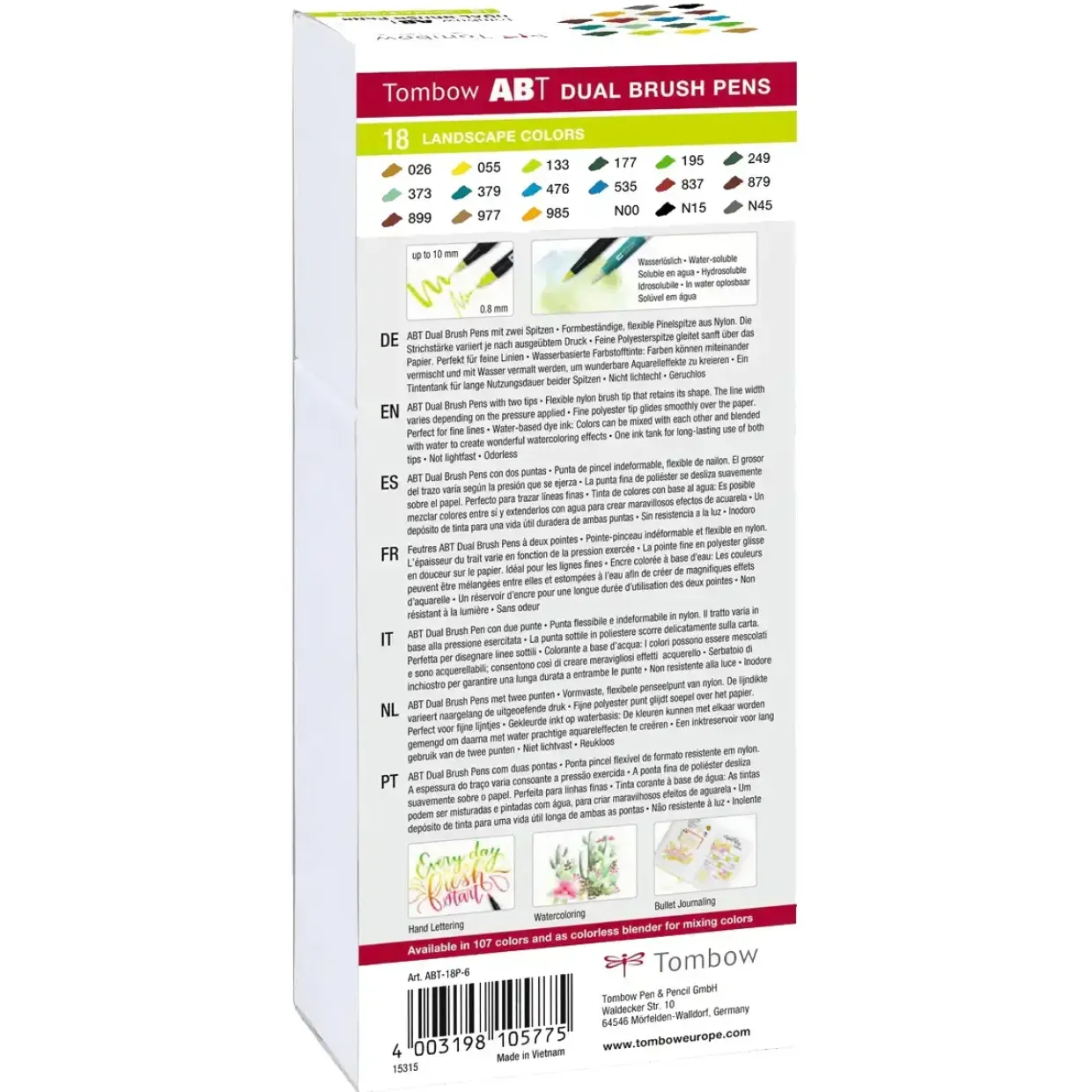 Marker Tombow ABT Dual Brush 18P-6 Landscape carton (18)