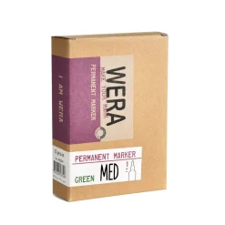 Marker WERA permanent sort kantet spids 1-6mm - 12 stk