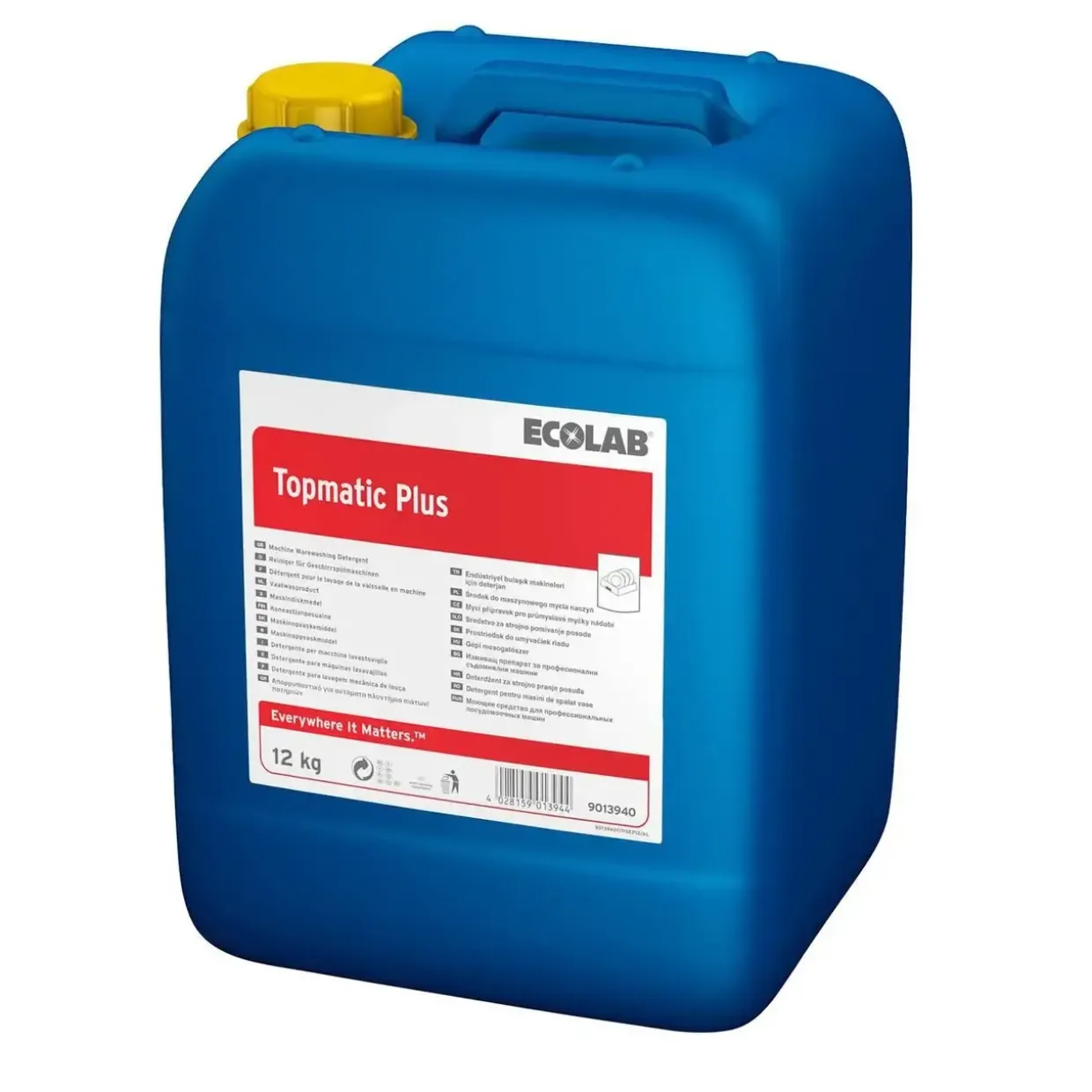 Maskinopvask Anlæg Flydende Topmatic Plus 12kg med Klor uden Fosfat Blødt - 12 Kg/dnk