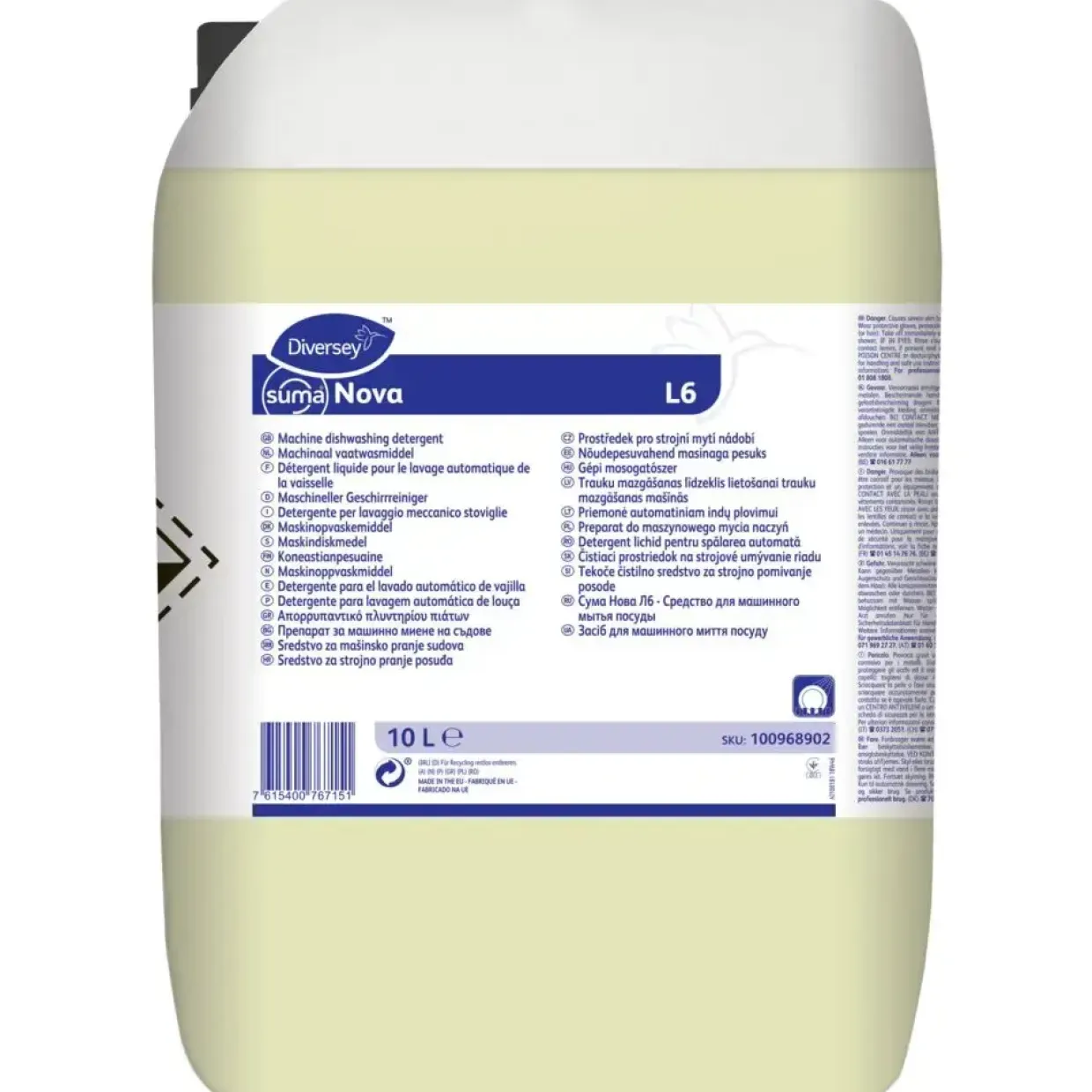 Maskinopvask - Diversey Suma Nova L6 - uden klor med farve uden parfume - 10 l