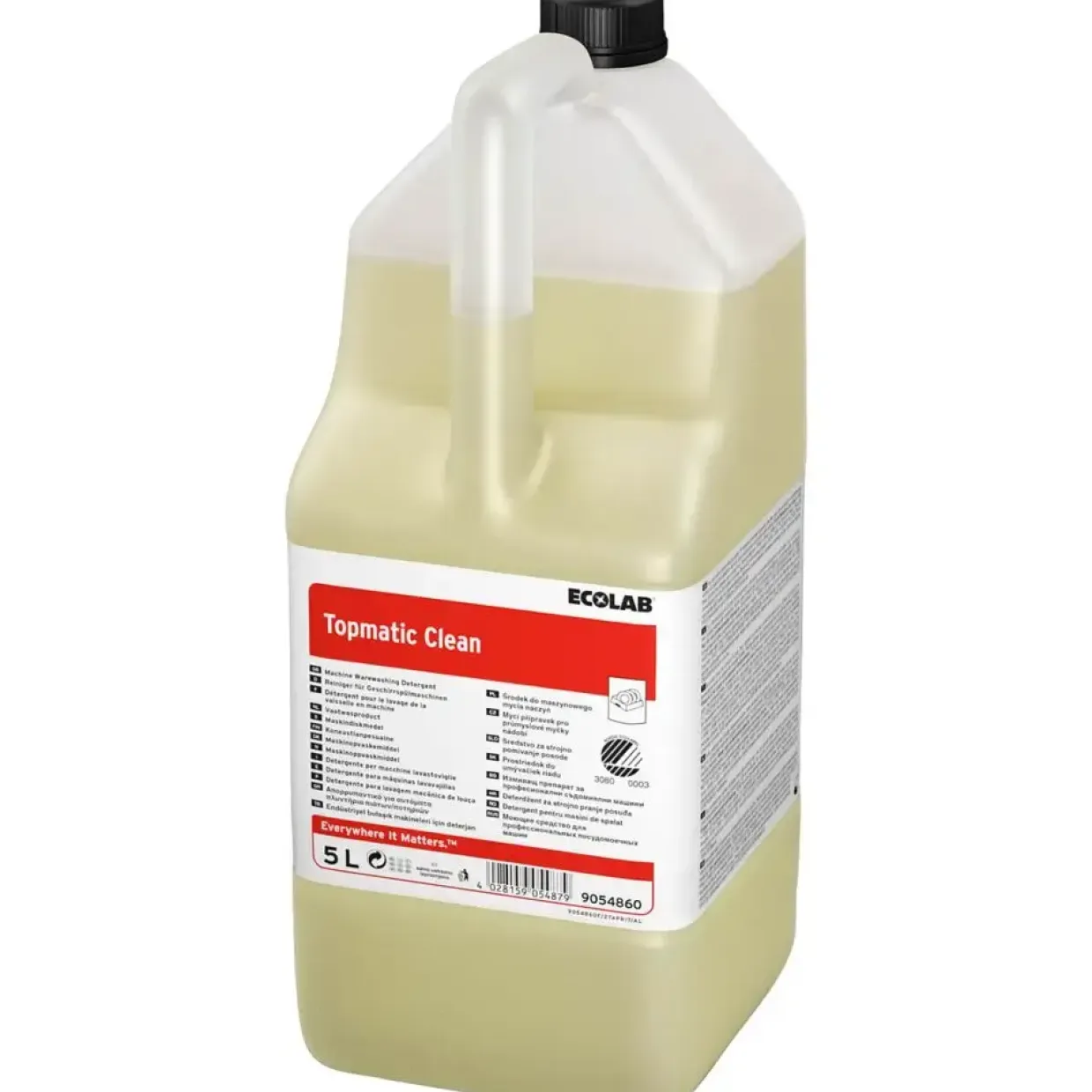 Maskinopvask - Ecolab Topmatic Clean - Uden klor, med farve, uden parfume - 5 L - 3 stk