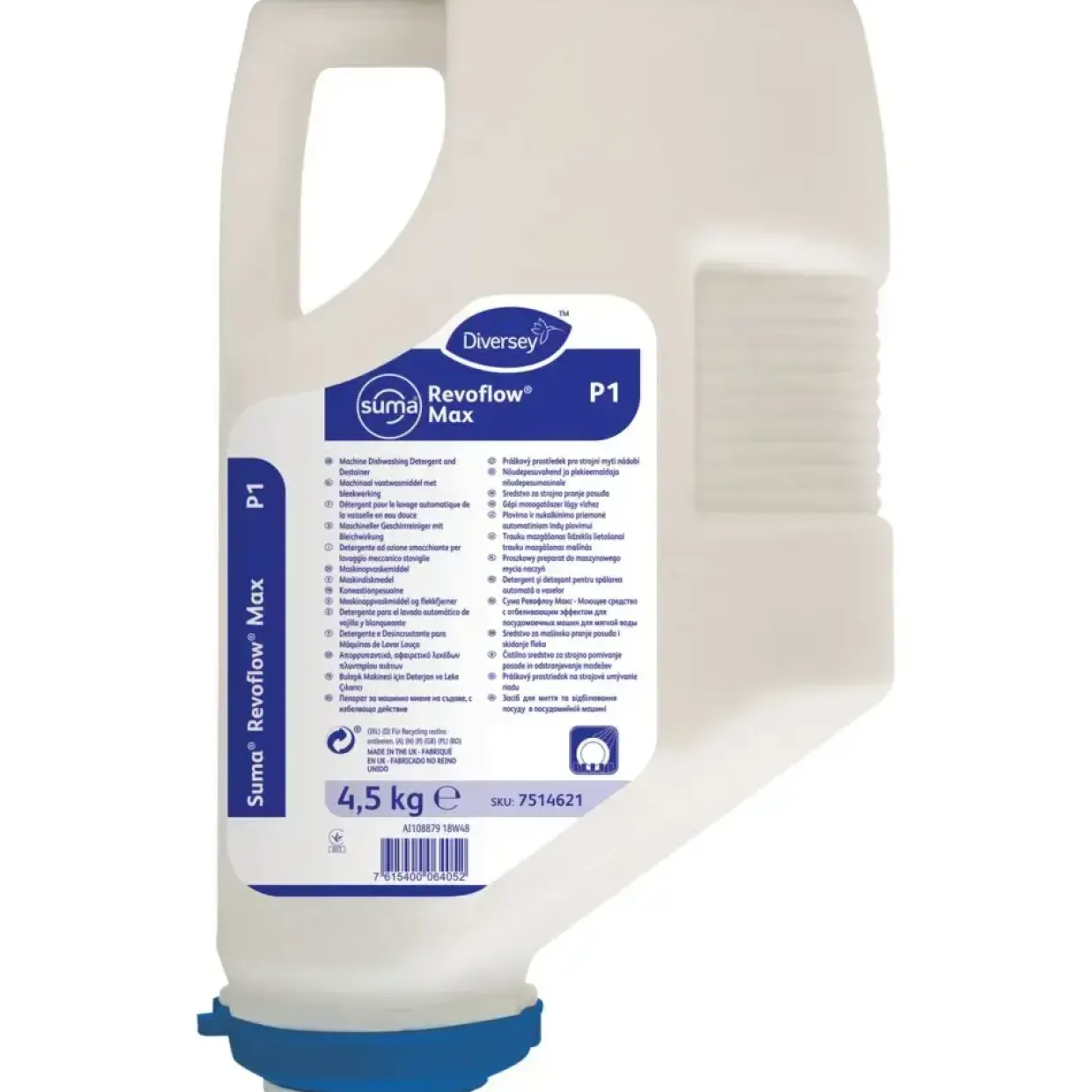 Maskinopvask - Suma Revoflow Max P1 - Med klor - 4,5 kg - 3 stk