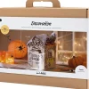 Maxi DIY Kit Dekoration, Halloween hus, sort, lys brun, orange