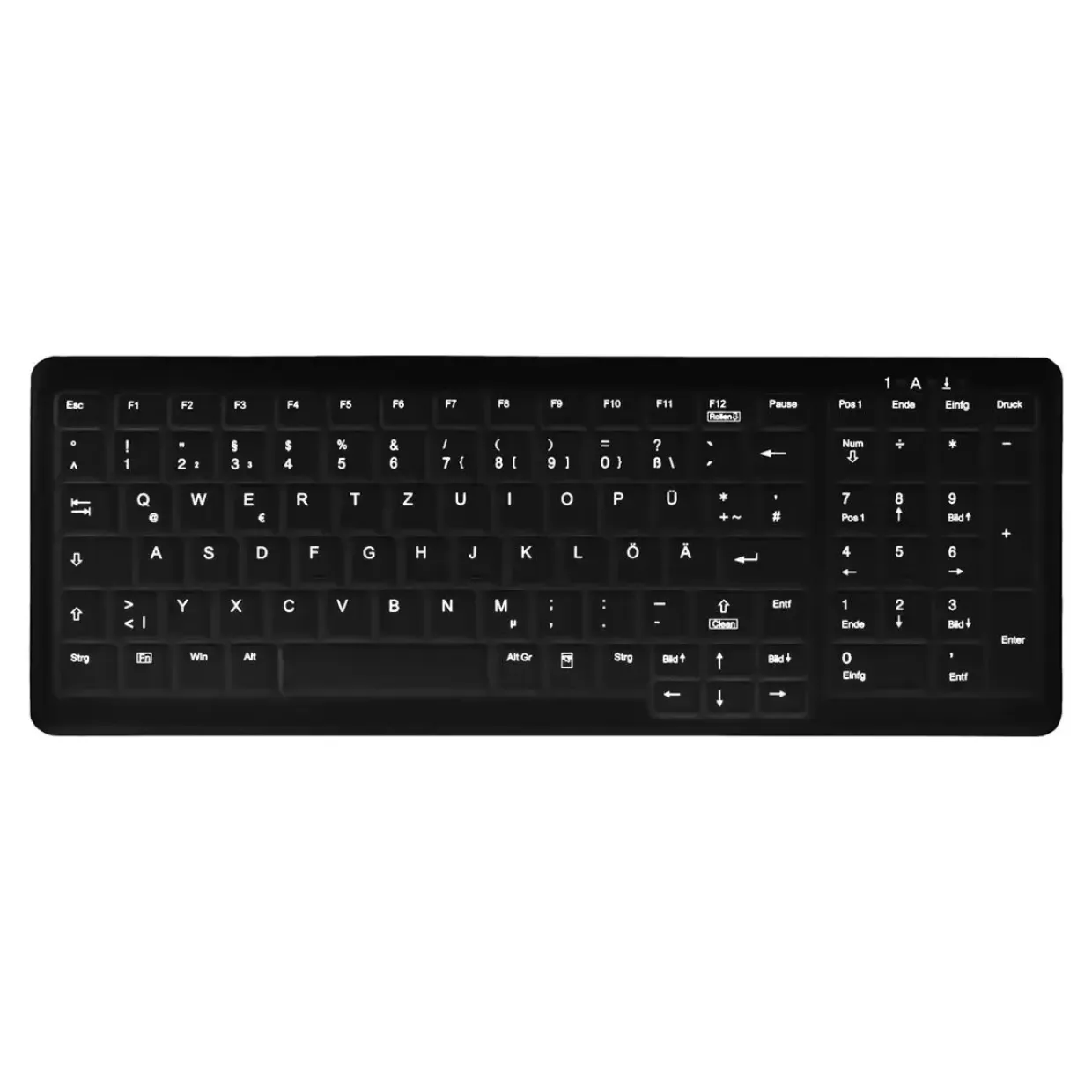 Medical tastatur Cherry AK-C7000 trådløs vandtæt sort - Køb minimum 10 stk.