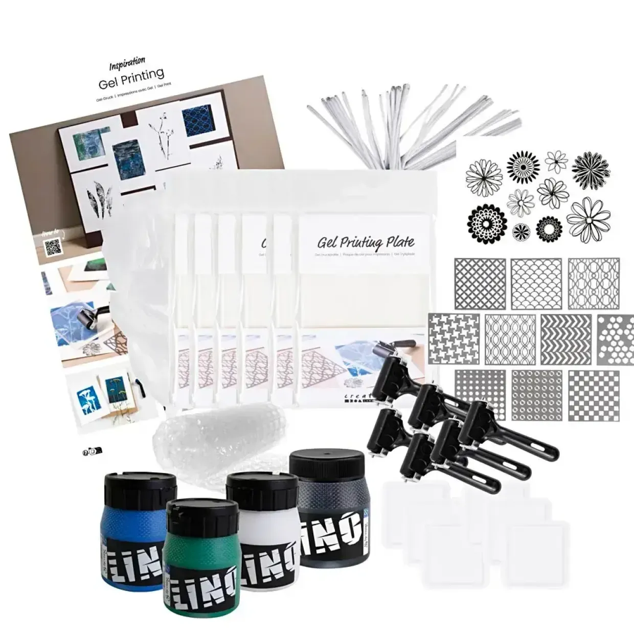 Mega DIY Mix Gel Print , Farvede prints