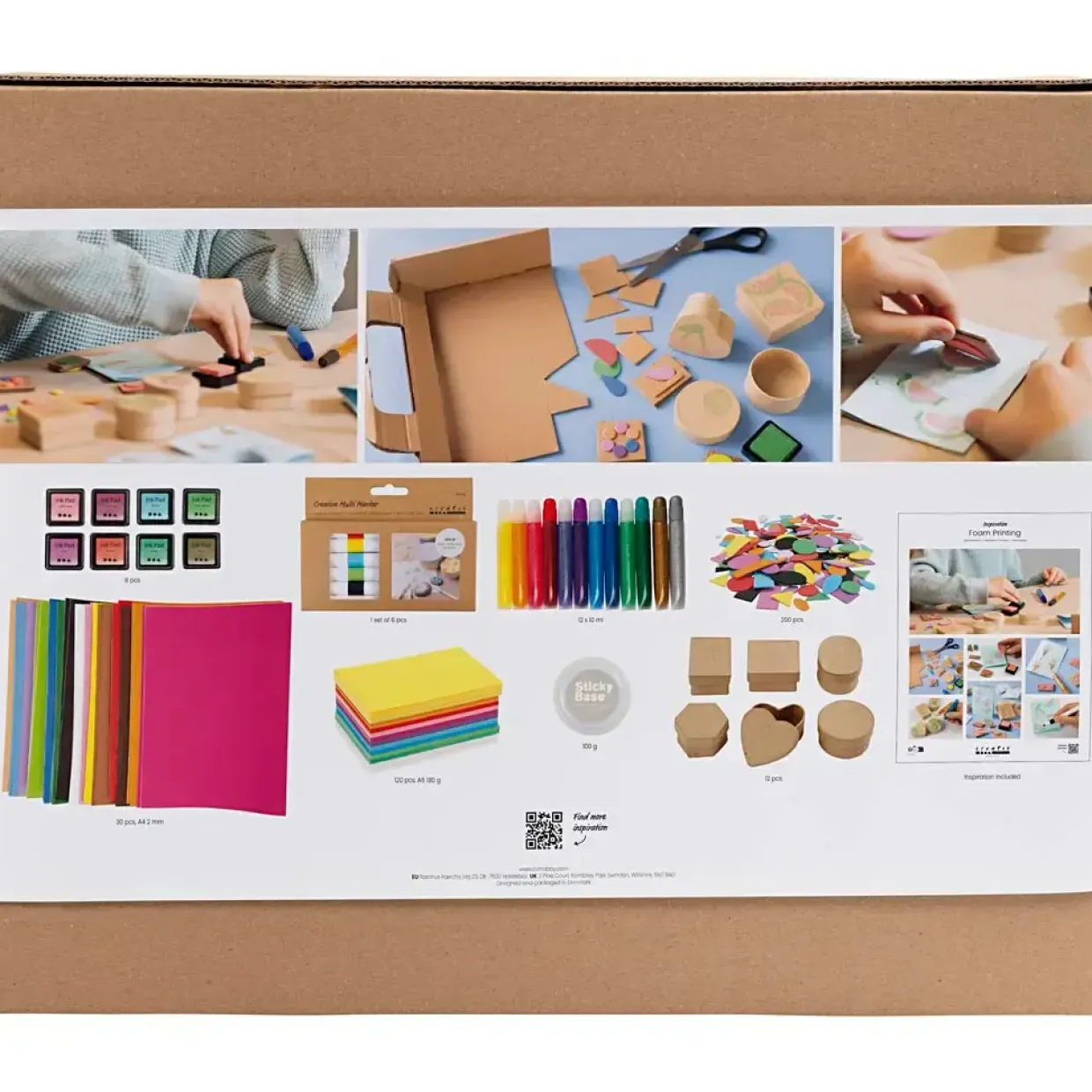 Mega DIY Mix Stempeltryk, Kort og æsker