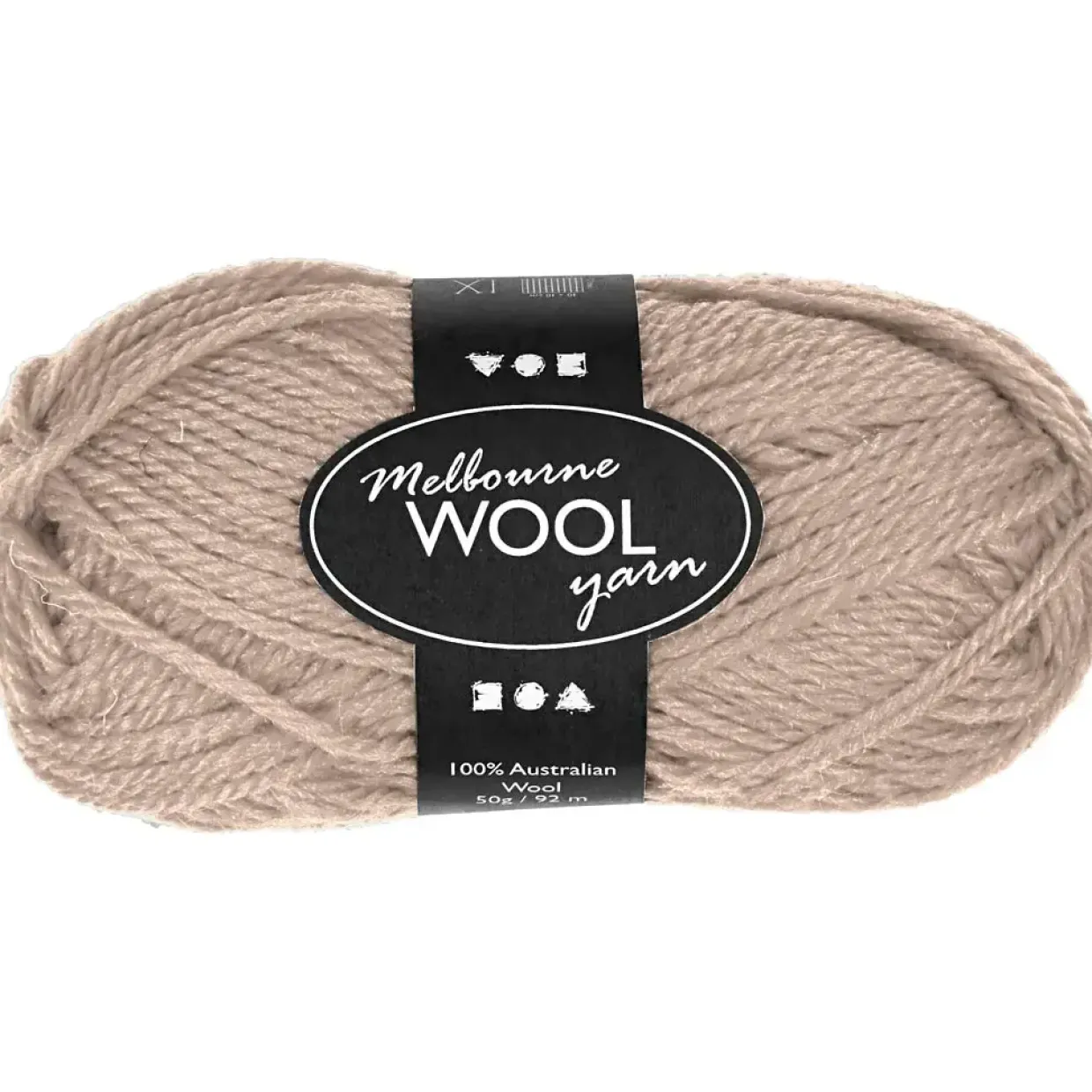 Melbourne Uldgarn, L: 92 M, pind 4-5,5, beige, 50 g/ 1 ngl.