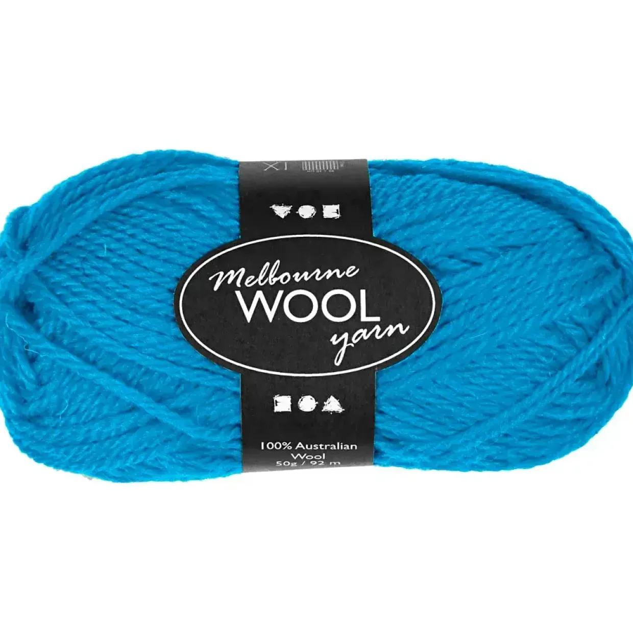 Melbourne Uldgarn, L: 92 M, pind 4-5,5, lyseblå, 50 g/ 1 ngl.