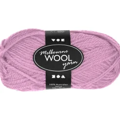 Melbourne Uldgarn, L: 92 M, pind 4-5,5, rosa, 50 g/ 1 ngl.