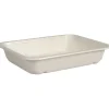 Menubakke - hvid bagasse 1-rums bio lamineret - 250 stk